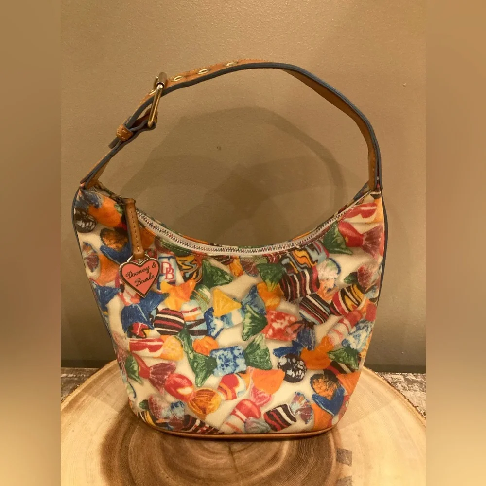 Dooney and Bourke Y2K Candy Bucket Bag‎ on Off White HOBO Rare Hard To Find